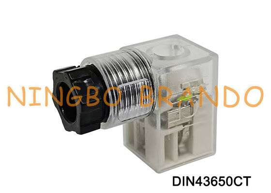 DIN43650C Złącze cewki zaworu elektromagnetycznego 9,4 mm przezroczyste DIN 43650 typ C