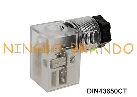 DIN43650C Złącze cewki zaworu elektromagnetycznego 9,4 mm przezroczyste DIN 43650 typ C