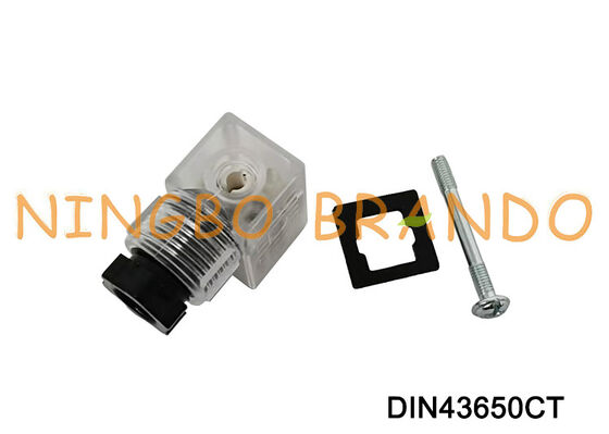DIN43650C Złącze cewki zaworu elektromagnetycznego 9,4 mm przezroczyste DIN 43650 typ C