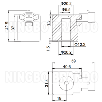 12VDC LOVATO Type 118000043 4065003 Solenoid Valve Coil For LPG CNG Reducer