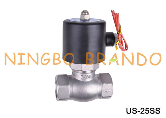 US-25 1 '' DN25 Wysokotemperaturowy zawór elektromagnetyczny pary ze stali nierdzewnej 24V 220V