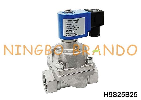 DN25 1'' 100 bar High Pressure Water Air Stainless Steel Solenoid Valve 24V 220V