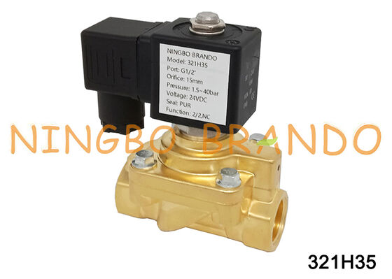 321H35 Wysokociśnieniowy zawór elektromagnetyczny typu Parker, 2-drogowy, 24 V DC, mosiądz G1/2 cala