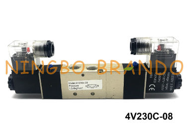 4V230C-08 PT 1/4 &quot;Elektrozawór typu AirTAC Podwójne sterowanie elektryczne 5/3 Way 12VDC