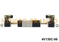 AirTAC Typ 5/3 Way BSPT 1/8 '' Pneumatyczny zawór elektromagnetyczny 24VDC 220VAC 4V130C-06