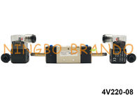 AirTAC Typ 5/2 Way 1/4 `` Pneumatyczny zawór elektromagnetyczny z podwójną cewką 24VDC 220VAC 4V220-08