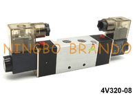 1/4 `` NPT 5/2 Way 4V320-08 podwójny elektromagnetyczny pneumatyczny zawór sterujący 12V 24V 110V 220V