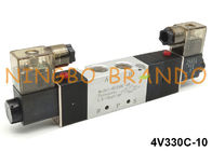 3/8 '' NPT BSPT 4V330C-10 Elektryczne zawory pneumatyczne z podwójną elektromagnesem 5 Port 3 Pozycja