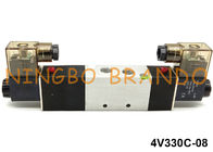 4V330C-08 Pneumatyczny zawór elektromagnetyczny typu Airtac 1/4 '' 5/3 Way 24VDC