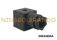 Czarne złącze cewki elektromagnesu MPM DIN 43650 forma A DIN 43650A