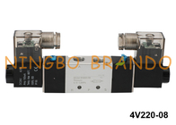 4V220-08 Pneumatyczny podwójny zawór elektromagnetyczny typu Airtac 5/2 Way 24V 220V