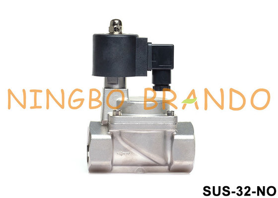 1-1/4 &amp;#39;&amp;#39; 2-drożny normalnie otwarty zawór elektromagnetyczny SS 304 Uszczelka PTFE 24V 220V