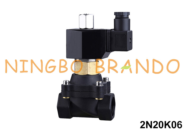 3/4'' 2 Way Normalnie otwarty PA66 Nylon Plastic Solenoid Valve 12V 24V 220V