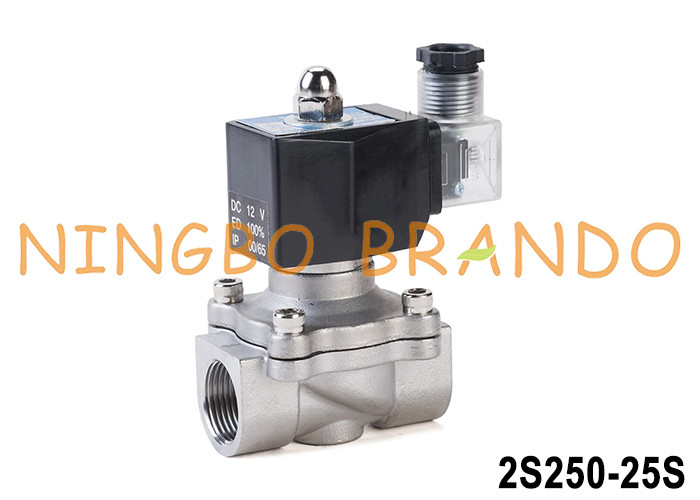 2S250-25 1' zawór magnetyczny ze stali nierdzewnej do oleju gazowego wodnego 24V 220V