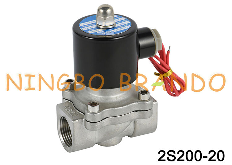 2S200-20 3/4'' 2/2 Way Norally Zamknięty Wodny Zawór Solenoidowy ze stali nierdzewnej