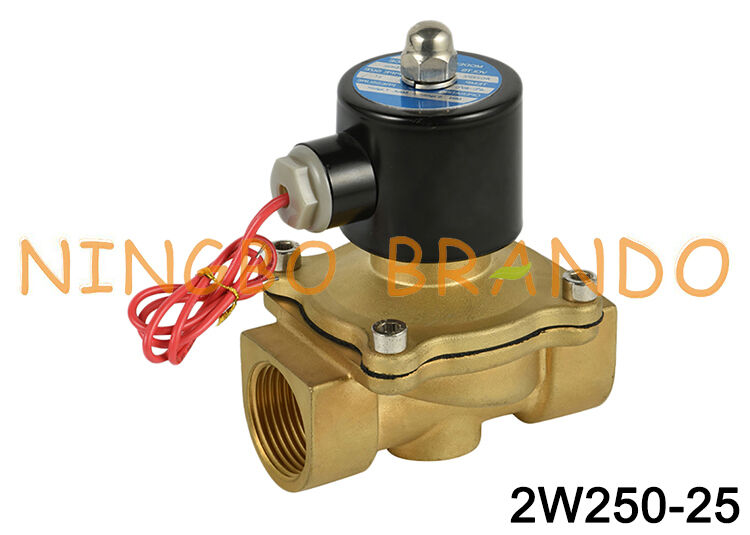 2W250-25 1 'Brass Electric Solenoid Valve For Water Air Gas Oil 2 Way Normalnie zamknięty