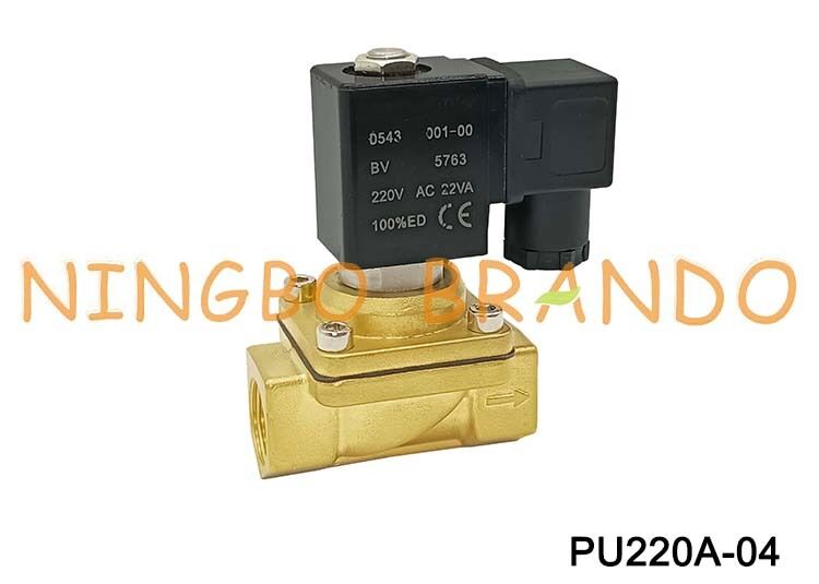 PU220A-04 1/2'' Shako typ 2/2-drożny mosiężny zawór elektromagnetyczny 24V 110V 220V
