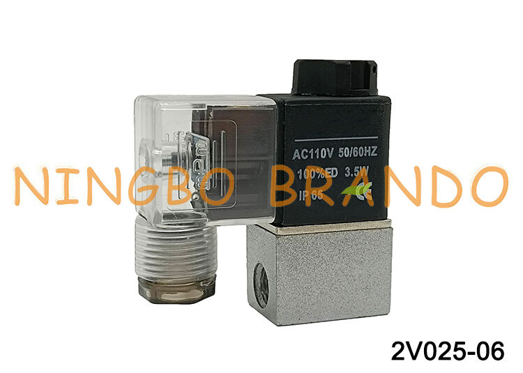 Airtac Typ 2V025-06 1/8'' Zawór sterujący płynem 2/2drogowy 110VAC AC110V