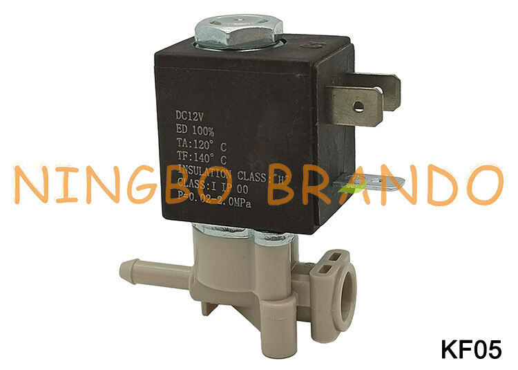 2-drogowy normalnie zamknięty nylonowy plastikowy zawór elektromagnetyczny wody 1/8 '' DC12V KF05