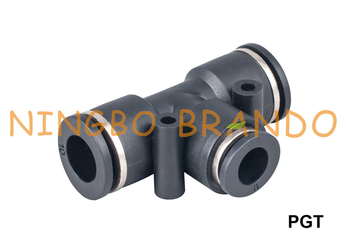 Trójnik PGT Union Tee Plastikowe pneumatyczne złączki redukcyjne 1/8 '' 1/4 '' 3/8 '' 1/2 ''