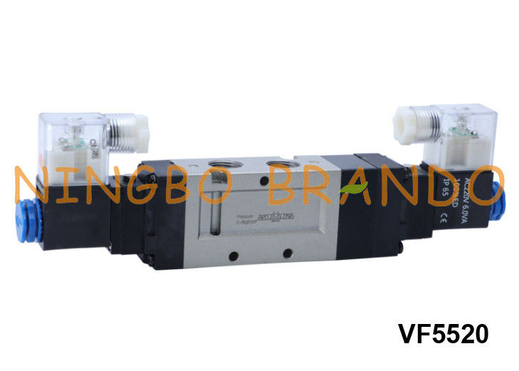 VF5520 Pneumatyczny zawór elektromagnetyczny typu SMC 5-drożny 3-pozycyjny 24 V 220 V.