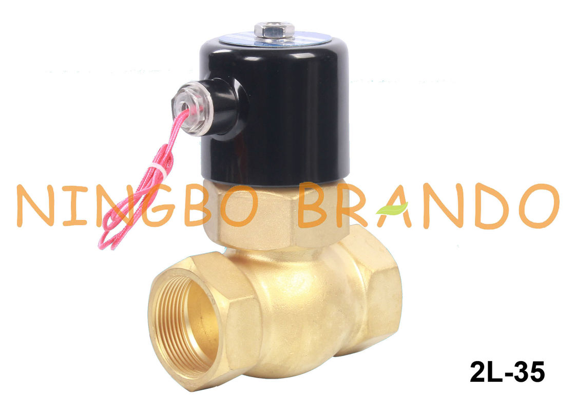 2L-35 1 1/4 &amp;#39;&amp;#39; Mosiężny zawór elektromagnetyczny gorącej wody parowej 12V 24V 110V 220V