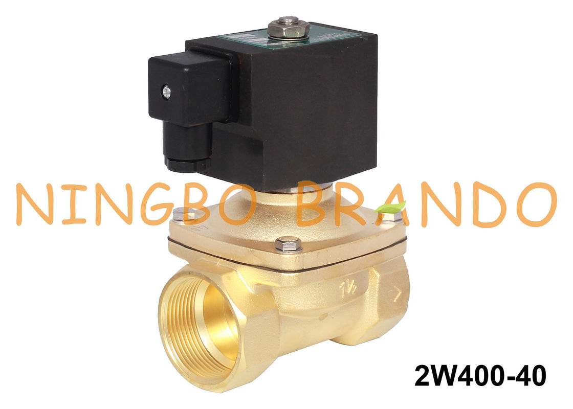 1 1/2 &amp;#39;&amp;#39; 2-drożny elektryczny mosiężny zawór elektromagnetyczny Woda 24V DC 220V AC