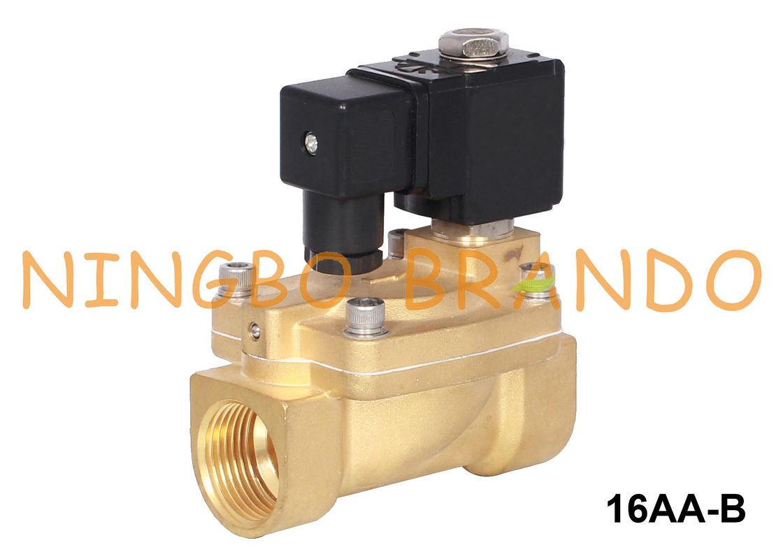24V 220V PTFE Mosiężny zawór elektromagnetyczny membranowy 3/8 '' 1/2 '' 3/4 '' 1 ''