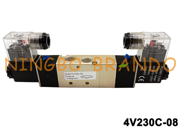 AirTAC Typ PT1/4 4V230C-08 Zawór elektromagnetyczny 220V AC 24V DC 5/3 Way
