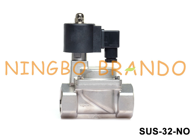 1-1/4 &amp;#39;&amp;#39; 2-drożny normalnie otwarty zawór elektromagnetyczny SS 304 Uszczelka PTFE 24V 220V