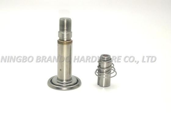NC Thread Connection Solenoid Stem With Circular Seat / Compress Spring Movable Core