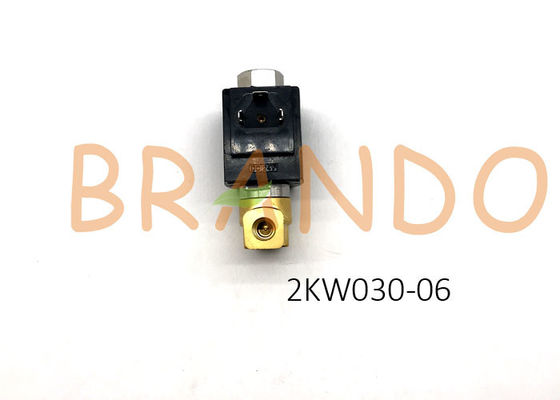 DC24V 2 / 2 Way Direct Acting Normally Opened Fluid Control Valve 2KW030 - 06 With Port Size 1 / 8 " For Steam Oil Water