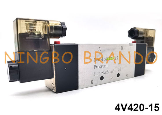 4V420-15 Pneumatyczny zawór elektromagnetyczny typu Airtac 5/2 Way 24V 220V