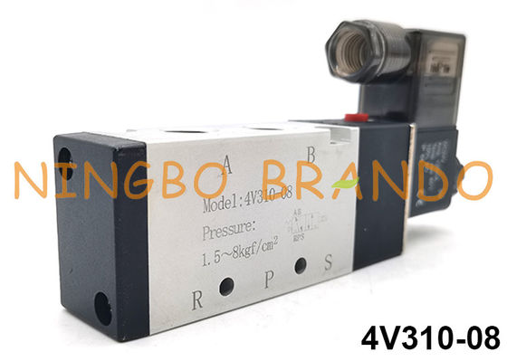 4V310-08 Pneumatyczny zawór elektromagnetyczny typu Airtac z pojedynczą cewką 5/2 Way DC24V AC220V