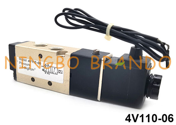 4V110-06 Airtac Typ 5/2 Drogowy pneumatyczny zawór elektromagnetyczny DC24V AC110V AC220V