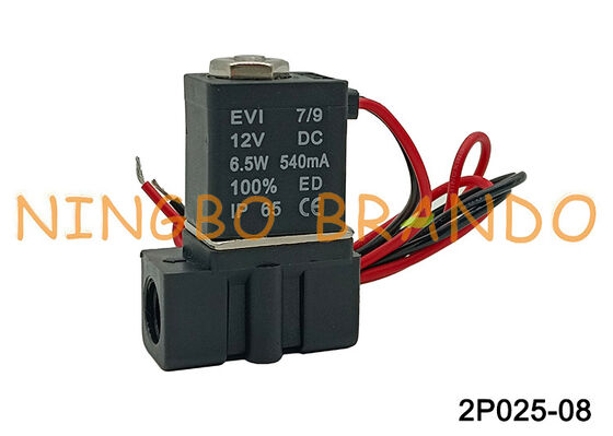 2P0250-08 2-drogowy zawór elektromagnetyczny 1/4'' plastikowy pneumatyczny zawór elektromagnetyczny