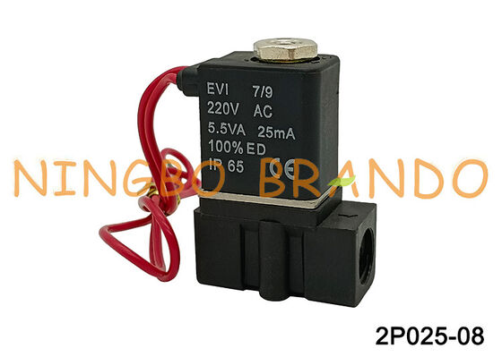 2p025-08 Plastikowy zawór elektromagnetyczny Airtac Sterowanie płynem AC220V AC110V DC24V DC12V