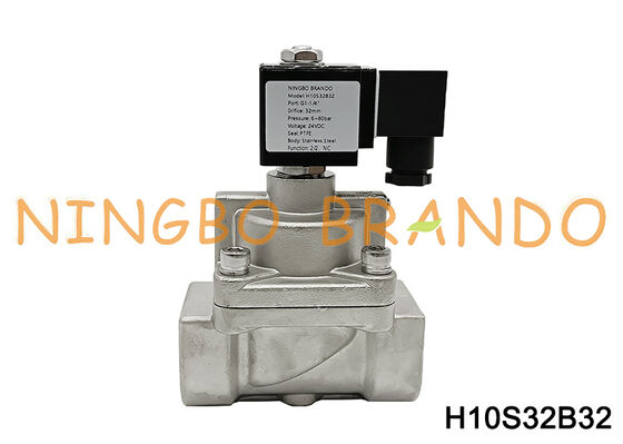 DN32 1-1/4'' 6 do 80 bar Wysokociśnieniowy zawór elektromagnetyczny ze stali nierdzewnej 24V 220V
