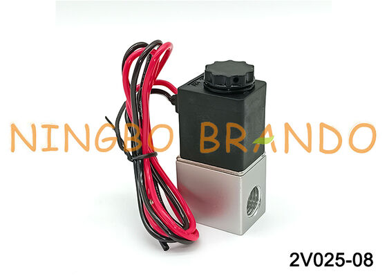 Elektryczny pneumatyczny zawór elektromagnetyczny 2V025-08 Wolne przewody 12 V / 24 V / 110 V / 220 V