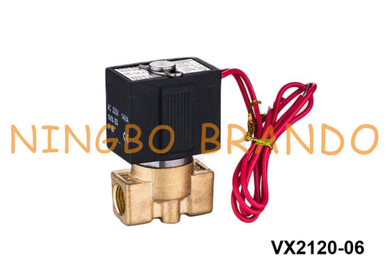 Zawór elektromagnetyczny z mosiądzu typu SMC do wody 1/8 `` VX2120-06 1/4 '' VX2120-08 220 V 24 V