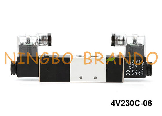 4V230C-06 Pneumatyczny zawór elektromagnetyczny typu Airtac 5-drożny 3-pozycyjny 24 V 220 V.