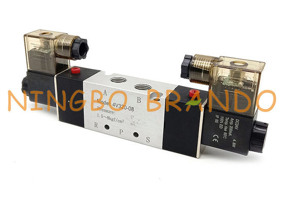 4V320-08 1/4 `` cala podwójna cewka 5/2 Way pneumatyczny zawór elektromagnetyczny