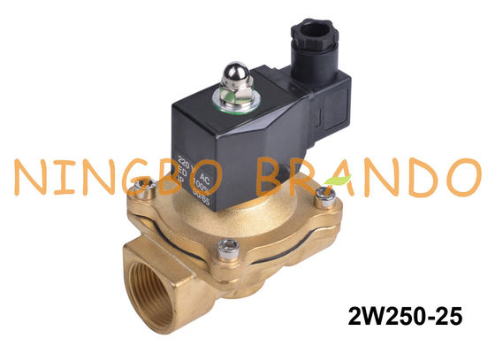 2W250-25 1 &#39;&#39; 2-drogowy normalnie zamknięty mosiężny zawór elektromagnetyczny 24V 220V