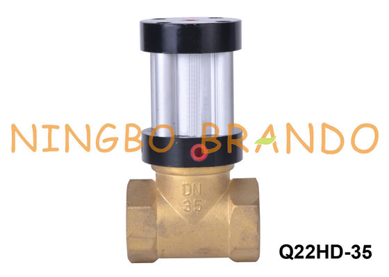 Q22HD-35 1 1/4 &#39;&#39; DN35 2-drożny mosiężny zawór tłokowy sterowany powietrzem