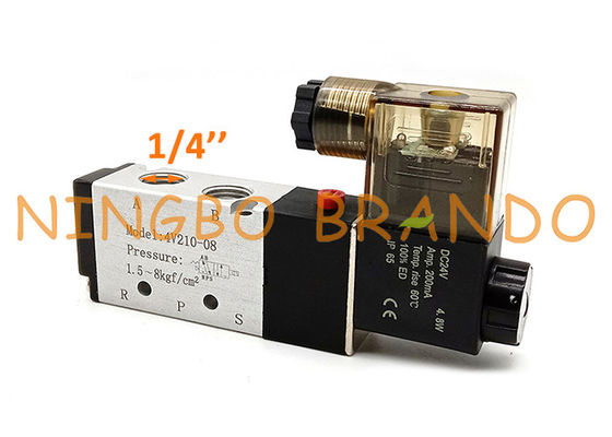 1/4 '' 4V210-08 5/2-drogowy pneumatyczny zawór sterujący powietrzem z pojedynczym solenoidem