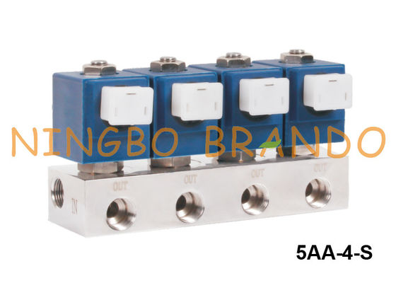 Zawór elektromagnetyczny ze stali nierdzewnej montowany na kolektorze 1/4 '' 3/8 '' 1/2 '' 24 V 220 V