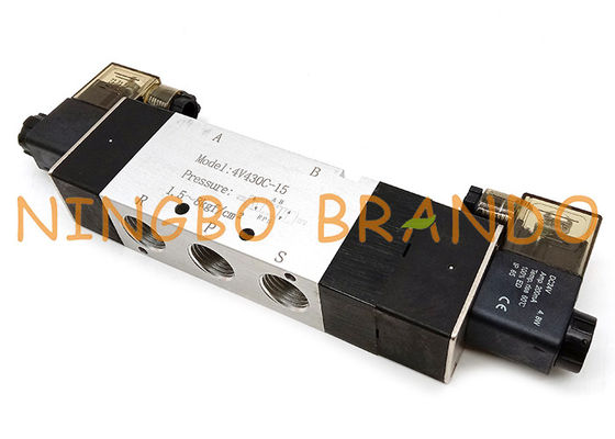 Airtac typ 4V430C-15 5/3-drożny pneumatyczny zawór elektromagnetyczny o zamkniętym środku